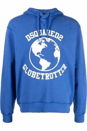 Dsquared2 Heren, Sweatshirts & Hoodies, Blauw, Maat: S Katoen