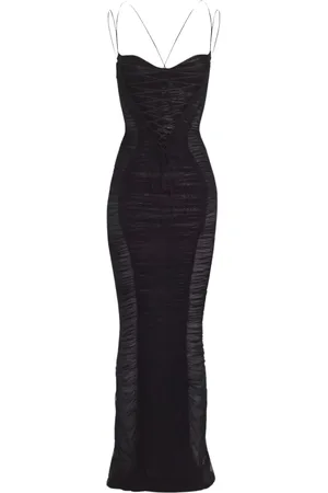 MUGLER Dames, Jurken, Zwart, Maat: M Polyamide