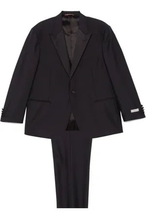 CANALI Heren, Mantels, Zwart, Maat: 2XL Wol