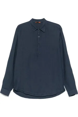 BARENA Heren, Overhemden, Blauw, Maat: 2XL Katoen