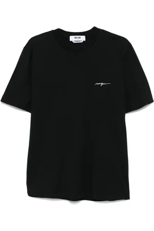Msgm Heren, Tops, Zwart, Maat: XL Katoen