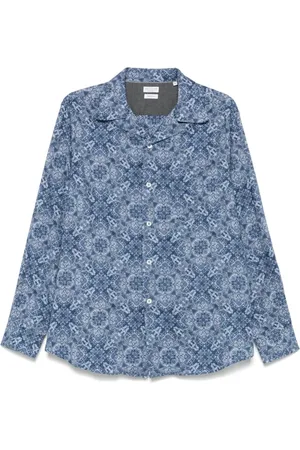 Brunello Cucinelli Heren, Overhemden, Blauw, Maat: S Katoen