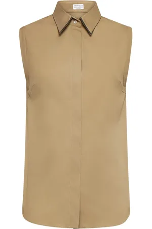 Brunello Cucinelli Dames, Blouses & Shirts, Groen, Maat: M Katoen