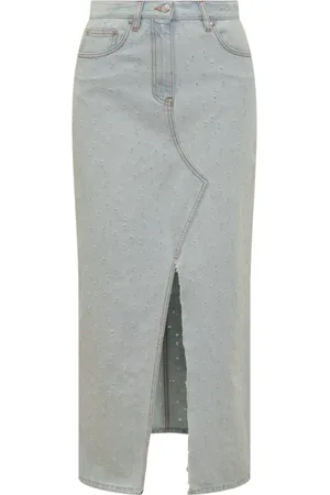 Msgm Dames, Rokken, Blauw, Maat: XS Denim