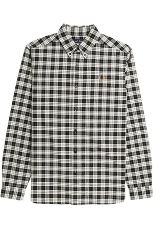 Fred Perry Heren, Overhemden, Zwart, Maat: S Katoen