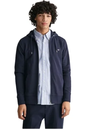 GANT Heren, Sweatshirts & Hoodies, Blauw, Maat: M Katoen
