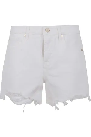 7 for all Mankind Dames, Korte broeken, Wit, Maat: W25 Katoen