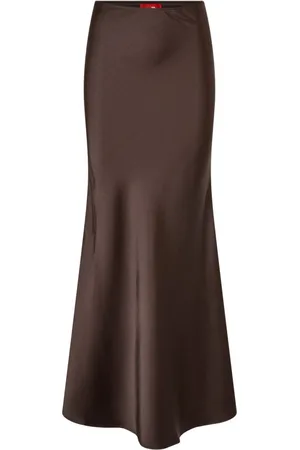 Crās Dames, Rokken, Bruin, Maat: XS Satijn