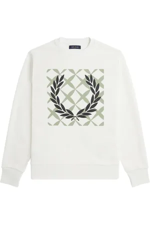 Fred Perry Heren, Sweatshirts & Hoodies, Wit, Maat: 2XL Katoen
