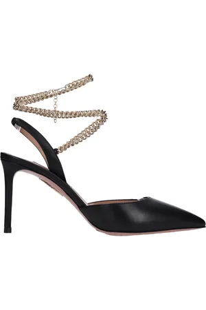 Aquazzura Dames, Schoenen, Zwart, Maat: 36 EU Leer