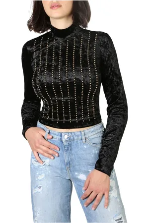 Guess Dames, Truien, Zwart, Maat: 2XL Poliester