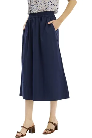 In Front Dames, Rokken, Blauw, Maat: XL Katoen