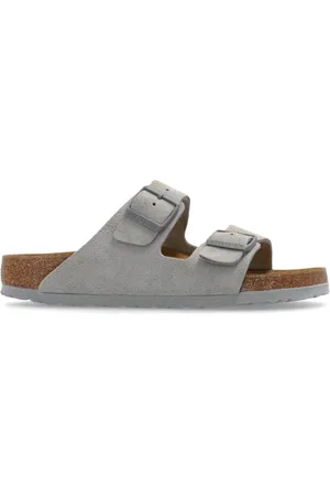 Birkenstock Heren, Schoenen, Grijs, Maat: 44 EU Leer
