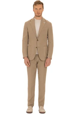 LARDINI Heren, Pakken, Bruin, Maat: XL Wol