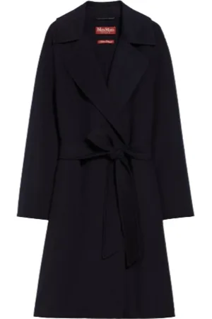 Max Mara Dames, Mantels, Zwart, Maat: L Wol