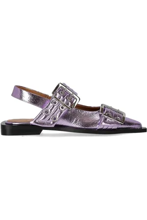 Ganni Dames, Schoenen, Paars, Maat: 37 EU Viscose