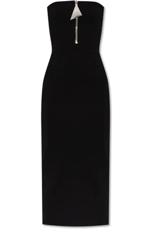 The Attico Dames, Jurken, Zwart, Maat: XS Leer