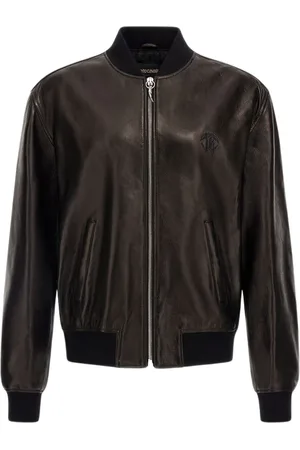 Roberto Cavalli Heren, Jassen, Zwart, Maat: XL Leer