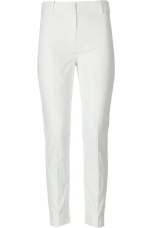 Max Mara Dames, Broeken, Wit, Maat: M Katoen
