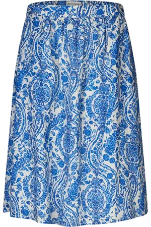 Lollys Laundry Dames, Rokken, Blauw, Maat: XS Katoen
