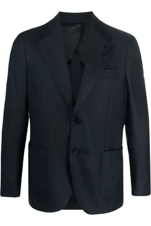 LARDINI Heren, Jassen, Blauw, Maat: 2XL Wol