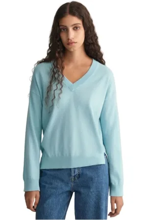 GANT Dames, Truien, Blauw, Maat: 2XS Wol