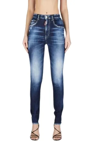 Dsquared2 Dames, Jeans, Blauw, Maat: XS Katoen