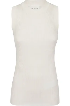 Max Mara Dames, Tops, Wit, Maat: M Katoen