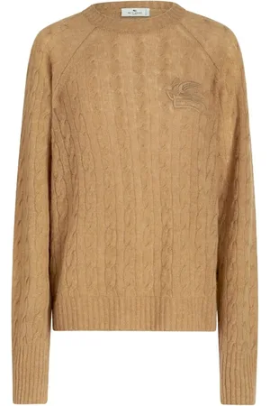Etro Dames, Truien, Bruin, Maat: S Kasjmier
