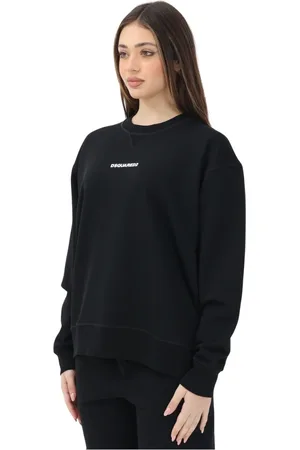 Dsquared2 Dames, Sweatshirts & Hoodies, Zwart, Maat: M Katoen