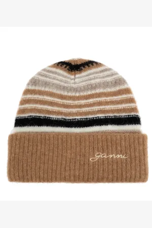 Ganni Dames, Accessoires, Bruin, Maat: ONE Size Wol