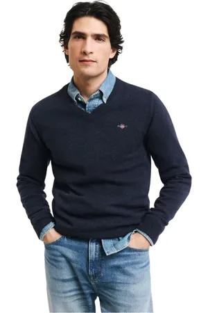 GANT Heren, Truien, Blauw, Maat: 3XL Wol