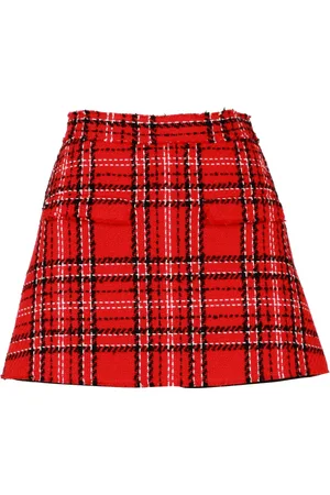 Msgm Dames, Rokken, Rood, Maat: XS Tweed
