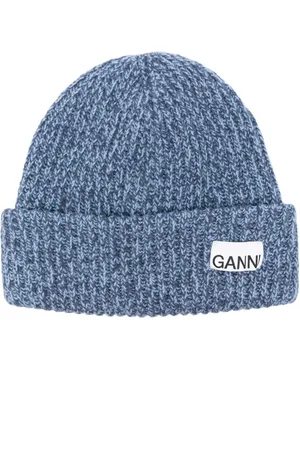 Ganni Dames, Accessoires, Blauw, Maat: ONE Size Wol