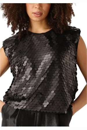Co`Couture Dames, Blouses & Shirts, Zwart, Maat: L