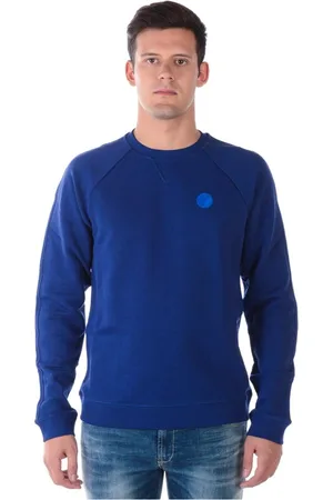 VERSACE Heren, Sweatshirts & Hoodies, Blauw, Maat: S Katoen