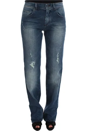 ERMANNO SCERVINO Dames, Jeans, Blauw, Maat: W26 Katoen
