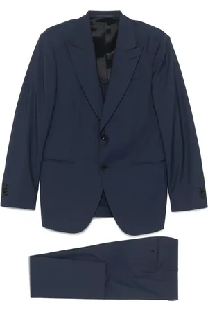 CARUSO Heren, Pakken, Blauw, Maat: M