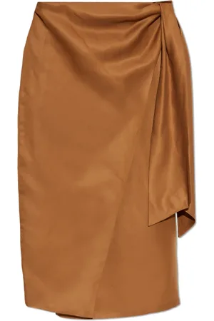 Max Mara Dames, Rokken, Bruin, Maat: M Linnen