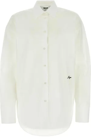 Msgm Dames, Blouses & Shirts, Wit, Maat: XS Katoen