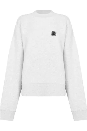 Palm Angels Dames, Sweatshirts & Hoodies, Grijs, Maat: S Leer