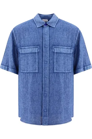 Burberry Heren, Overhemden, Blauw, Maat: S Linnen