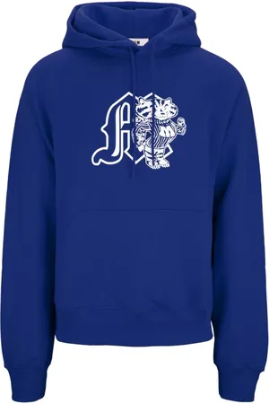Msgm Heren, Sweatshirts & Hoodies, Blauw, Maat: M Katoen
