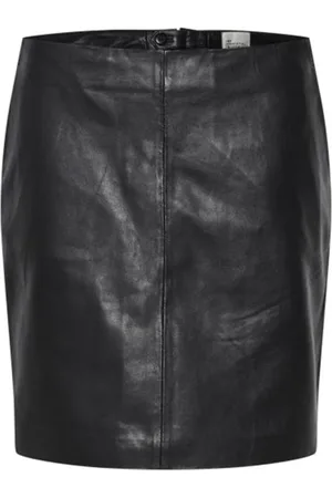 My Essential Wardrobe Dames, Rokken, Zwart, Maat: S Leer