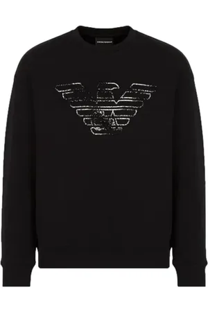 Emporio Armani Heren, Sweatshirts & Hoodies, Zwart, Maat: XL Jersey