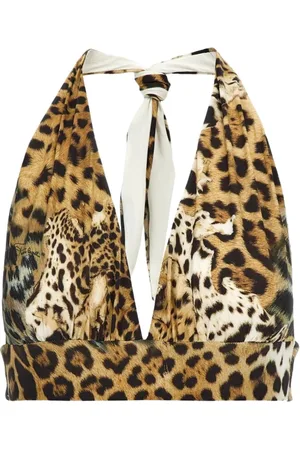 Roberto Cavalli Dames, Badkleding, Bruin, Maat: L
