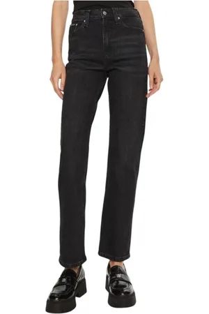 Calvin Klein Dames, Jeans, Zwart, Maat: W25 L32 Katoen