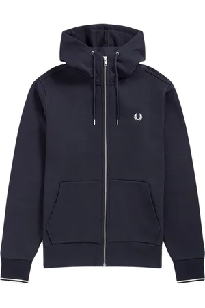 Fred Perry Heren, Sweatshirts & Hoodies, Blauw, Maat: 2XL Katoen