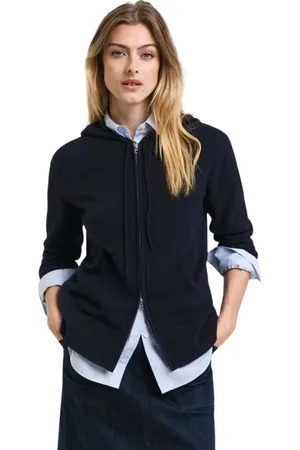 GANT Dames, Sweatshirts & Hoodies, Blauw, Maat: M Wol