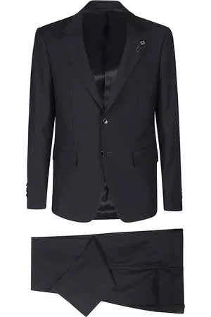 LARDINI Heren, Pakken, Zwart, Maat: M Wol